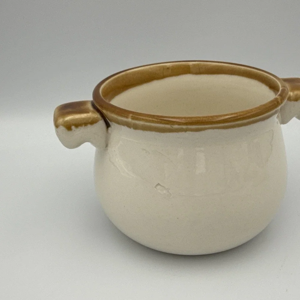 Vintage Set Of 4 1980s Soup Kettle Bowl Crocks Made in Japan 2 Handled